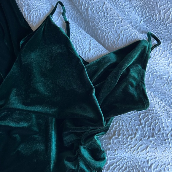 Emerald Green Rachel Zoe Velvet Dress Size Small - Picture 6 of 6